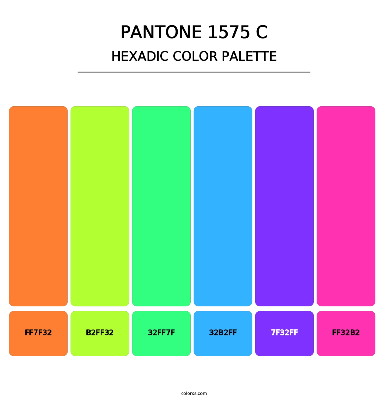 PANTONE 1575 C - Hexadic Color Palette
