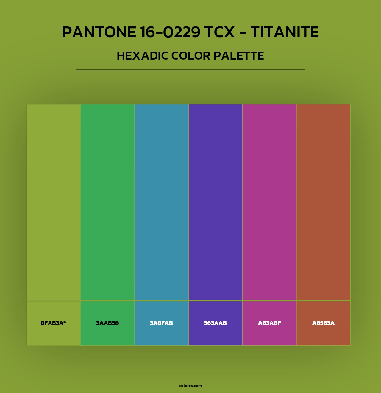 PANTONE 16-0229 TCX - Titanite - Hexadic Color Palette