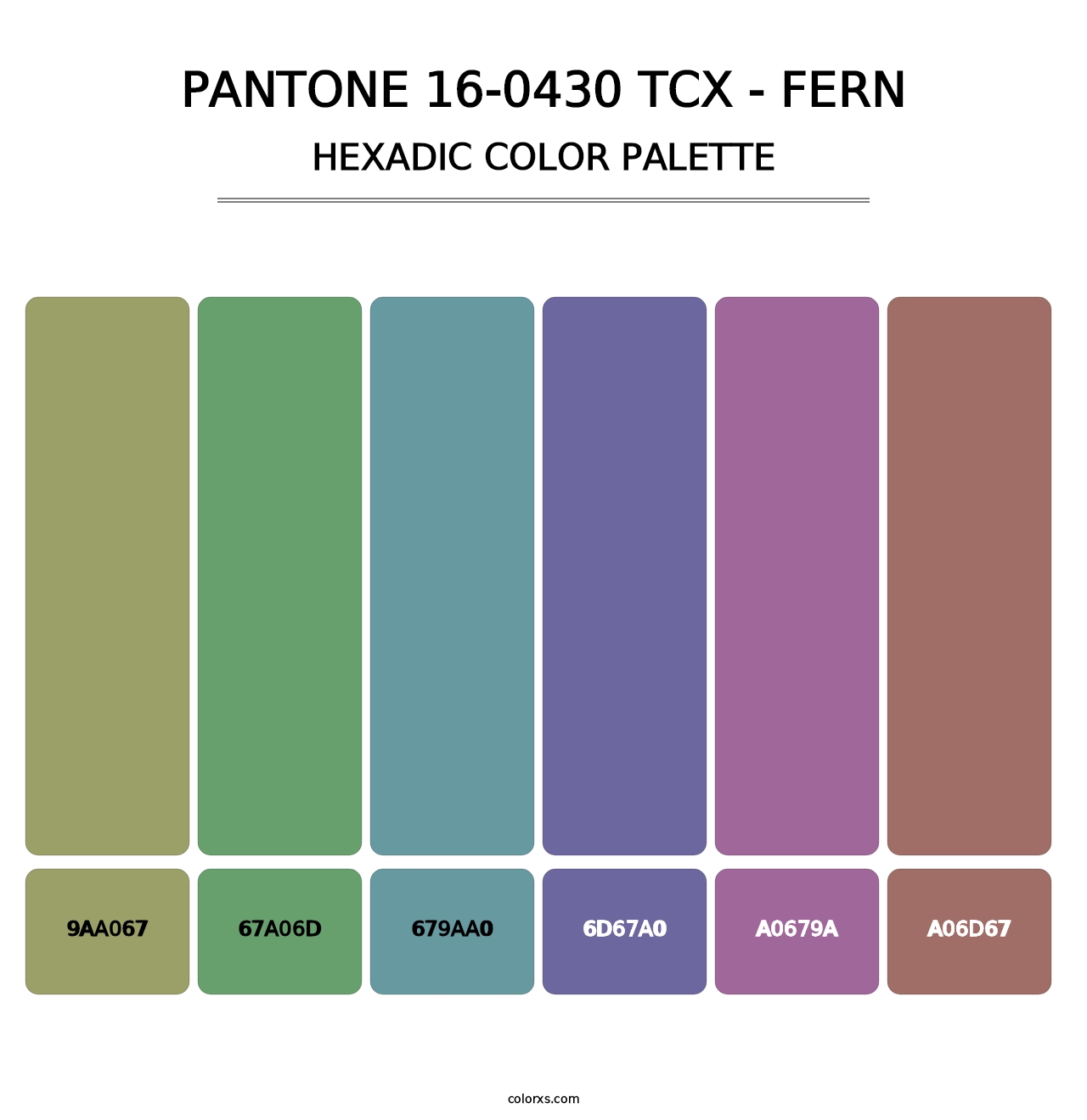 PANTONE 16-0430 TCX - Fern - Hexadic Color Palette