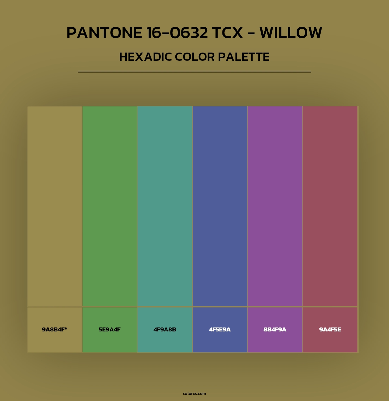 PANTONE 16-0632 TCX - Willow - Hexadic Color Palette