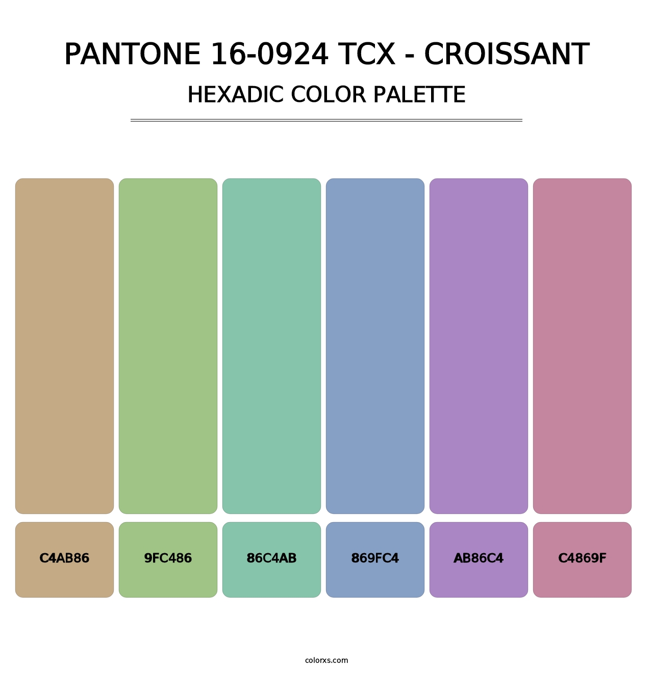 PANTONE 16-0924 TCX - Croissant - Hexadic Color Palette