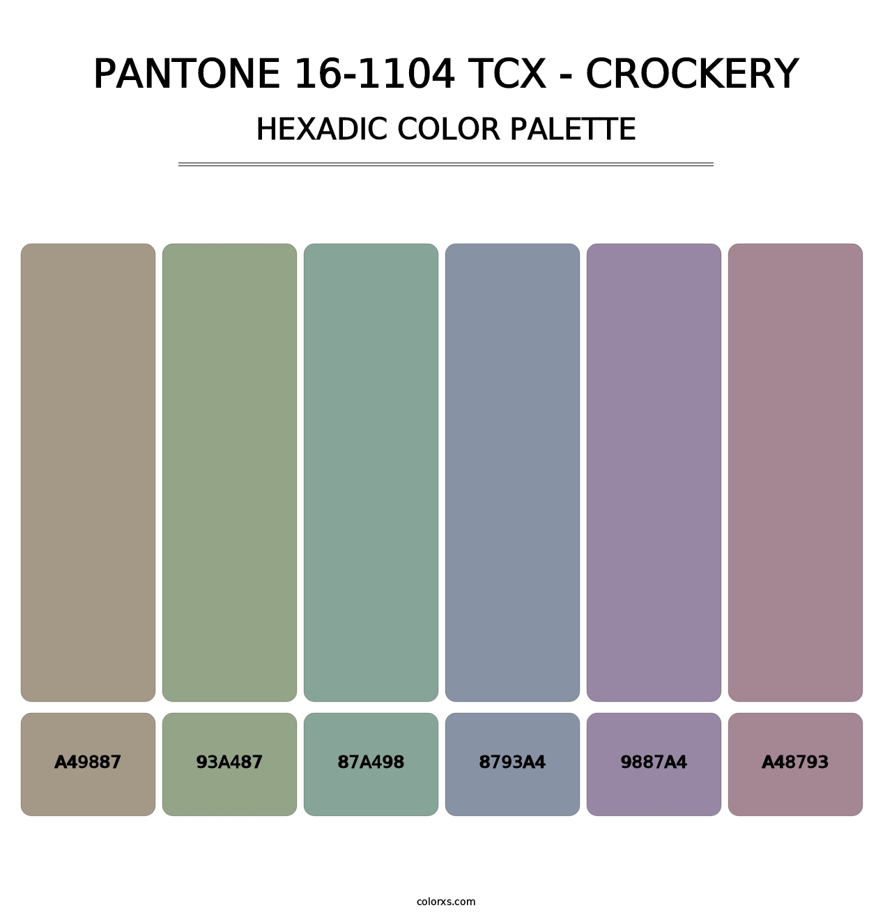 PANTONE 16-1104 TCX - Crockery - Hexadic Color Palette