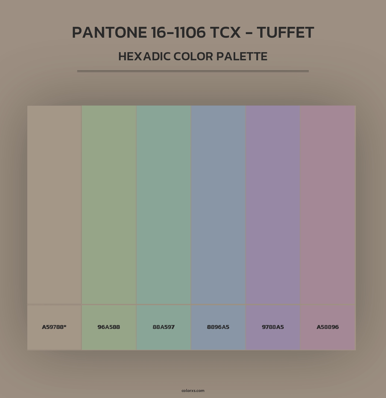 PANTONE 16-1106 TCX - Tuffet - Hexadic Color Palette