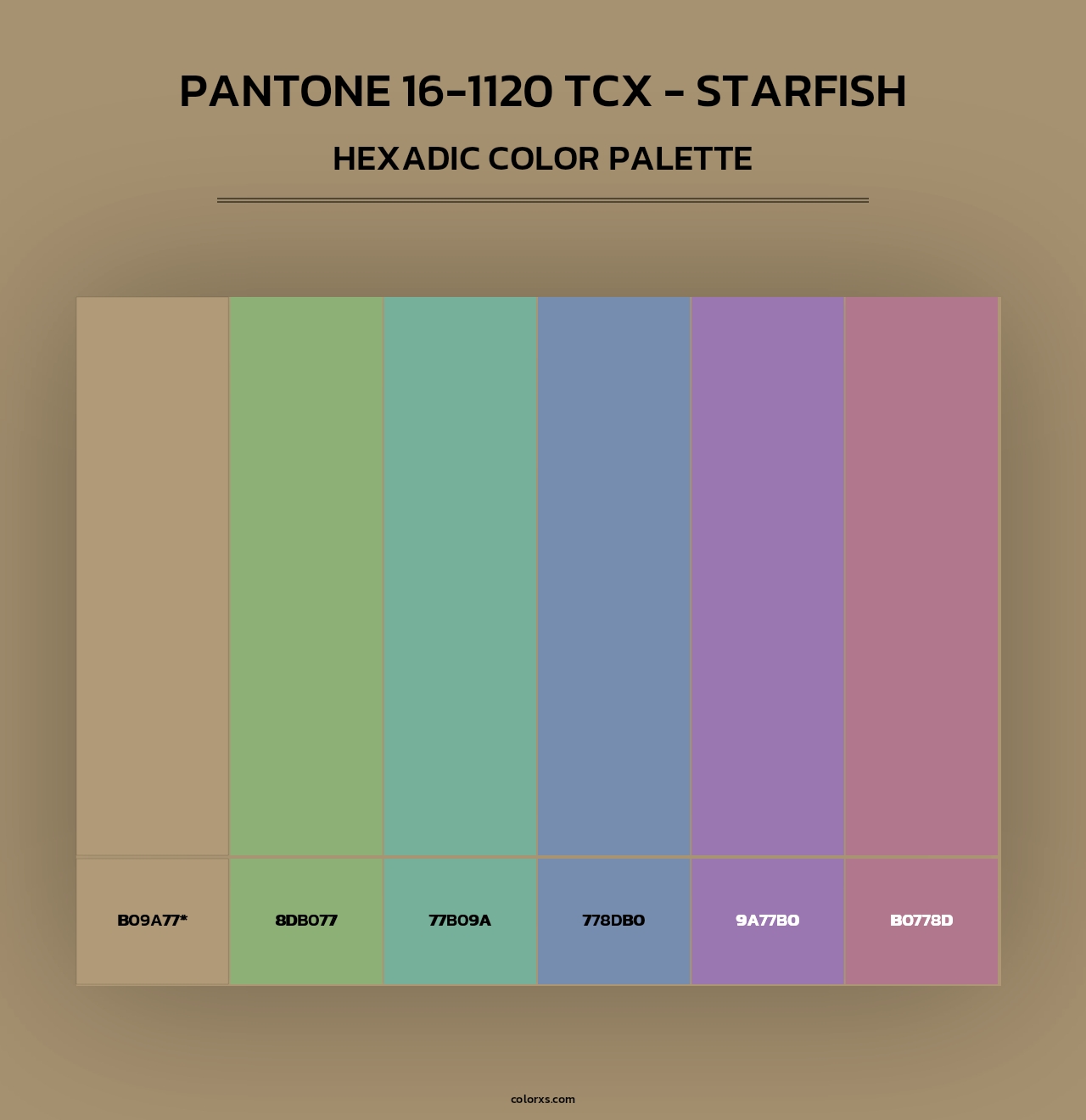 PANTONE 16-1120 TCX - Starfish - Hexadic Color Palette