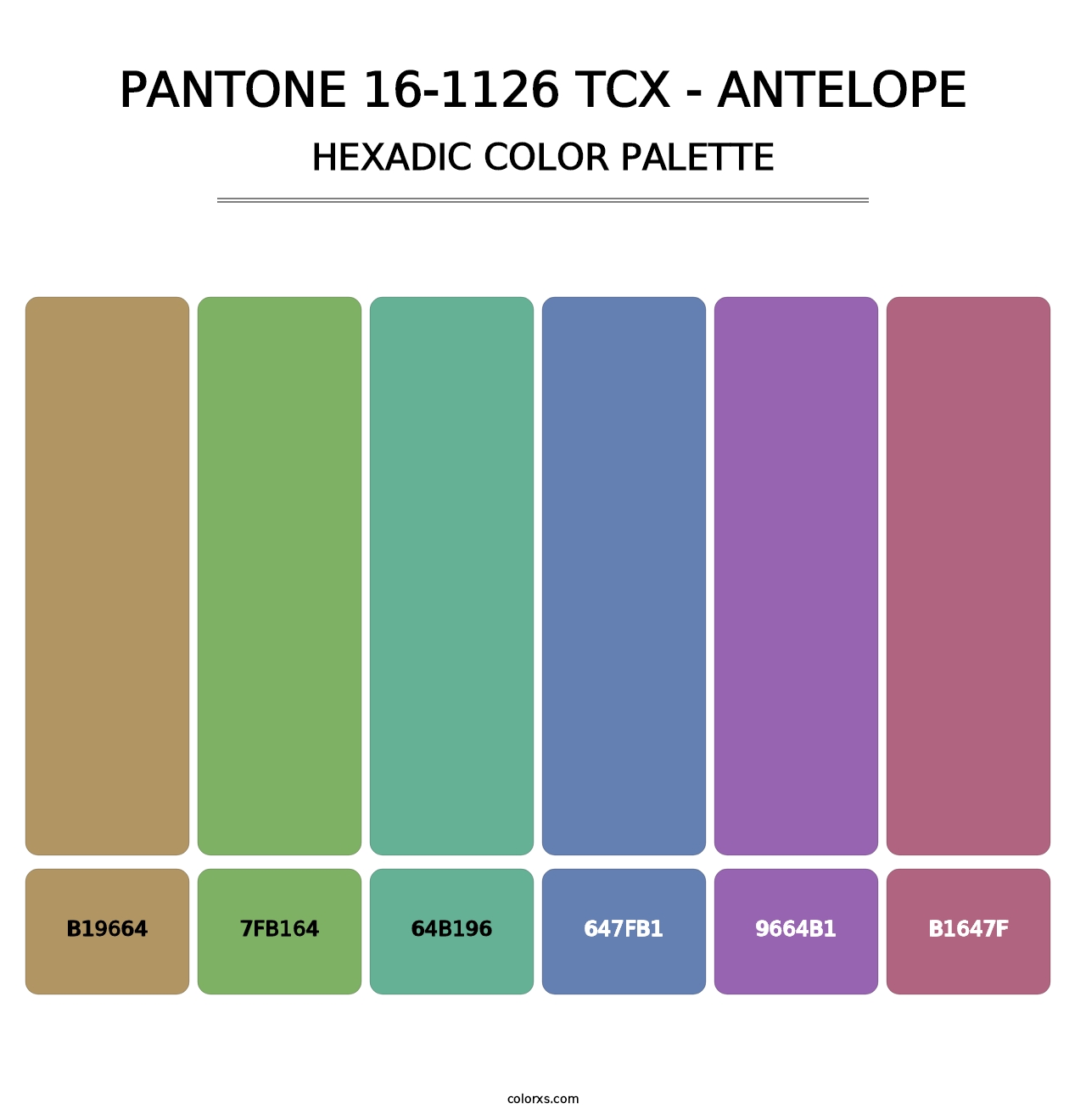 PANTONE 16-1126 TCX - Antelope - Hexadic Color Palette