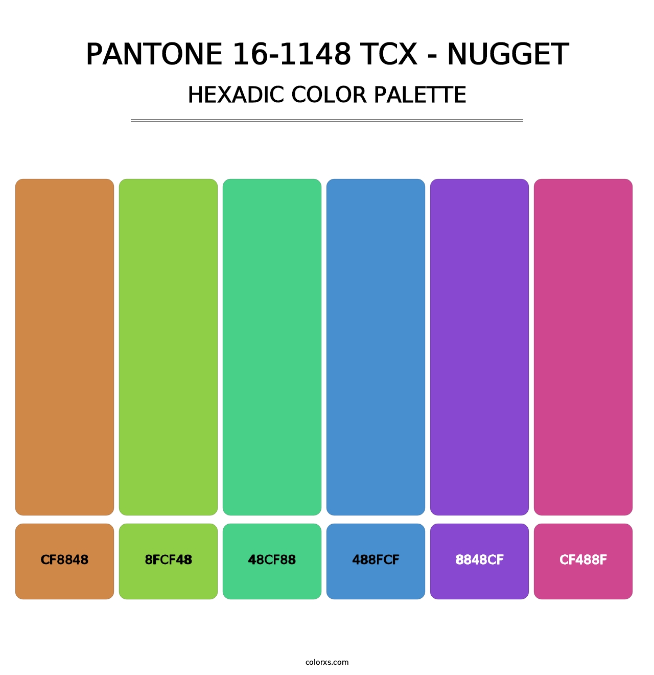 PANTONE 16-1148 TCX - Nugget - Hexadic Color Palette