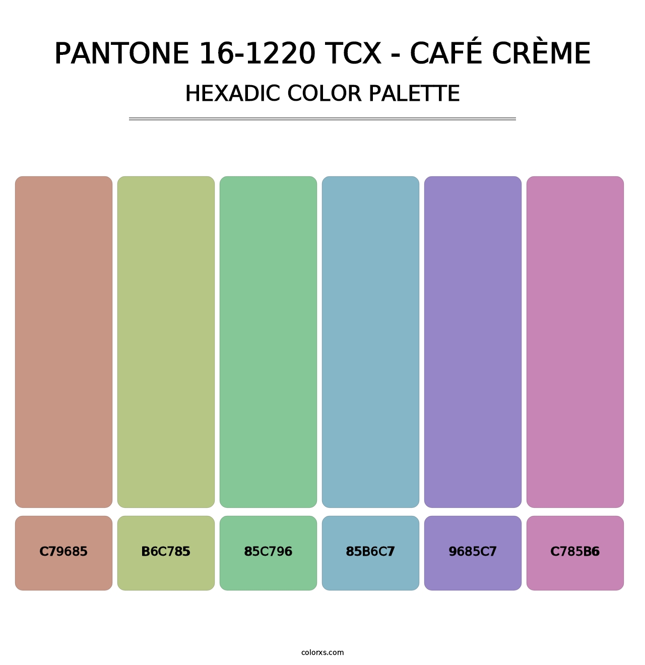PANTONE 16-1220 TCX - Café Crème - Hexadic Color Palette