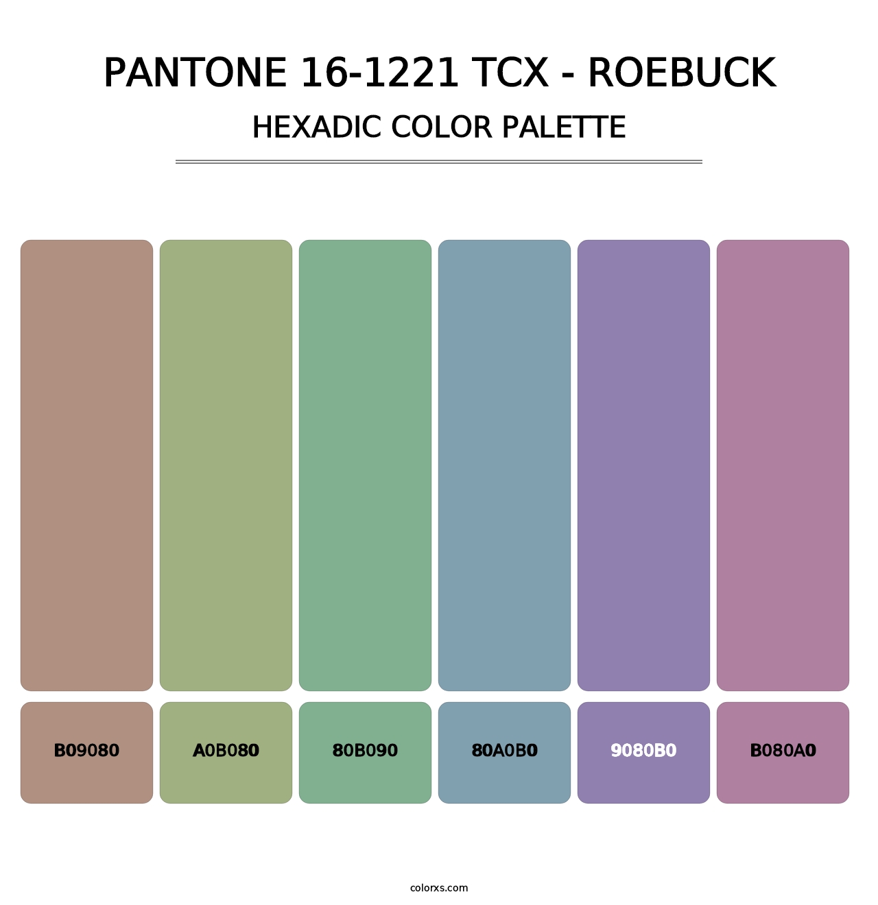 PANTONE 16-1221 TCX - Roebuck - Hexadic Color Palette