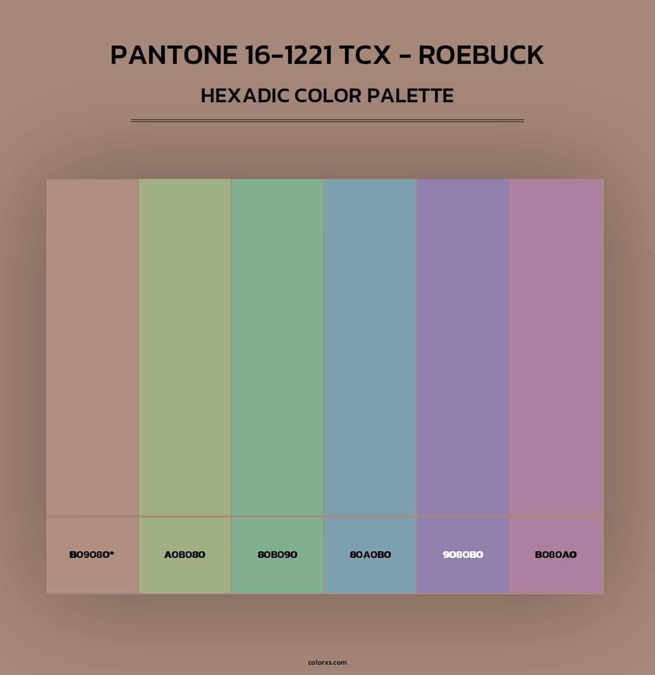 PANTONE 16-1221 TCX - Roebuck - Hexadic Color Palette
