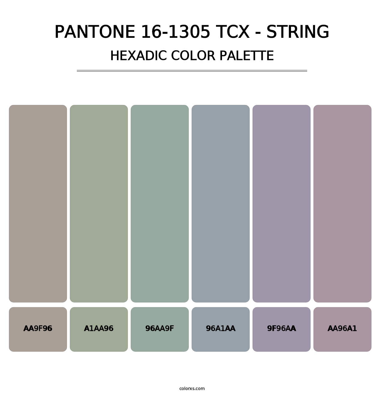 PANTONE 16-1305 TCX - String - Hexadic Color Palette