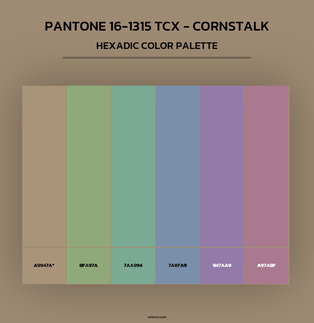 PANTONE 16-1315 TCX - Cornstalk - Hexadic Color Palette