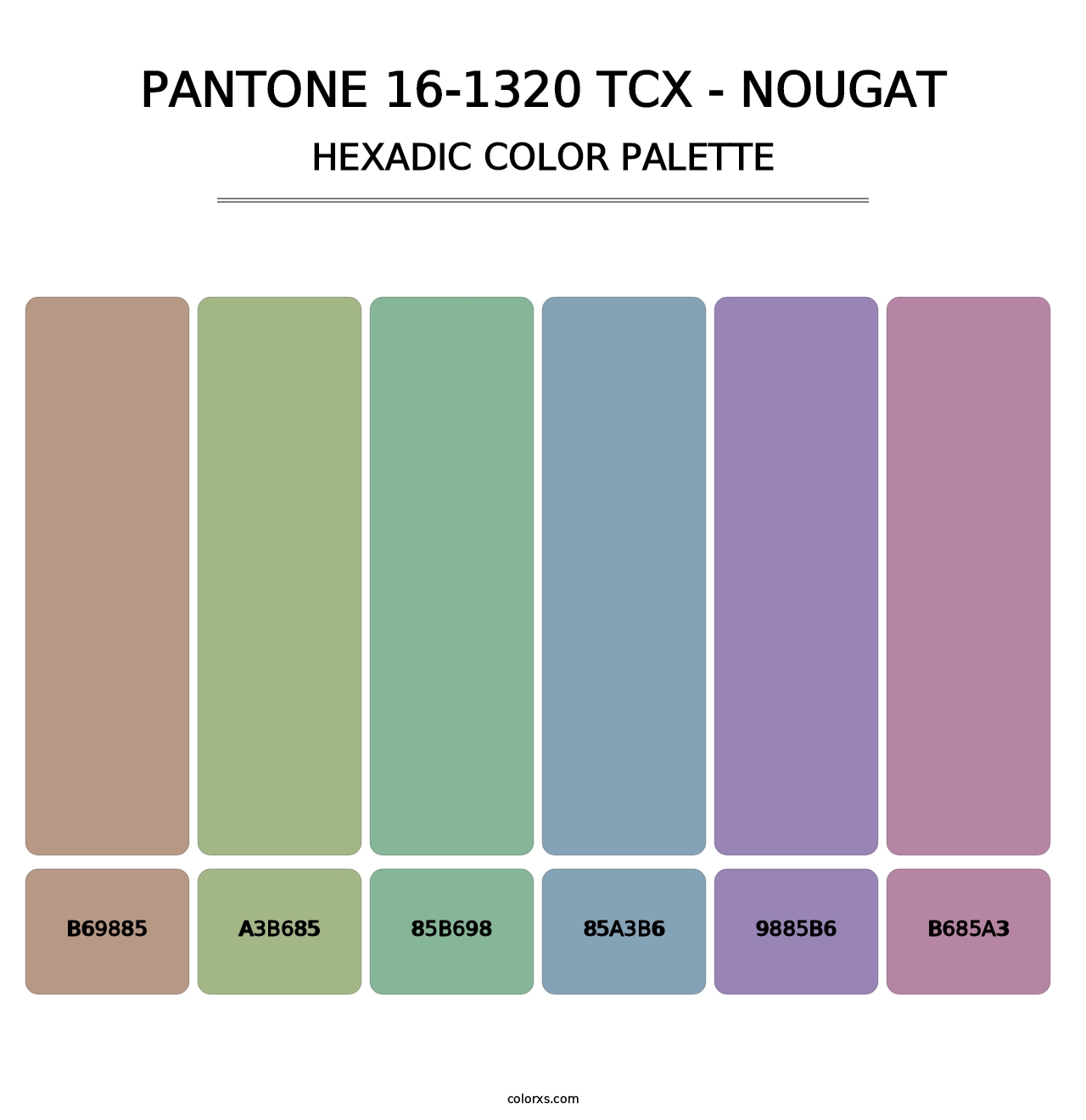 PANTONE 16-1320 TCX - Nougat - Hexadic Color Palette