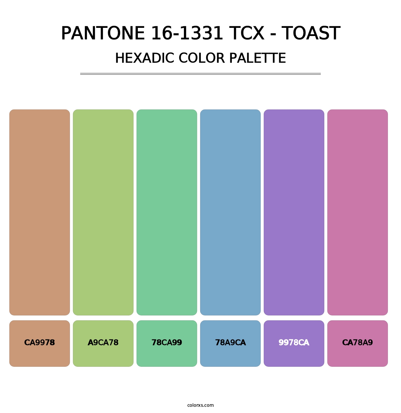 PANTONE 16-1331 TCX - Toast - Hexadic Color Palette