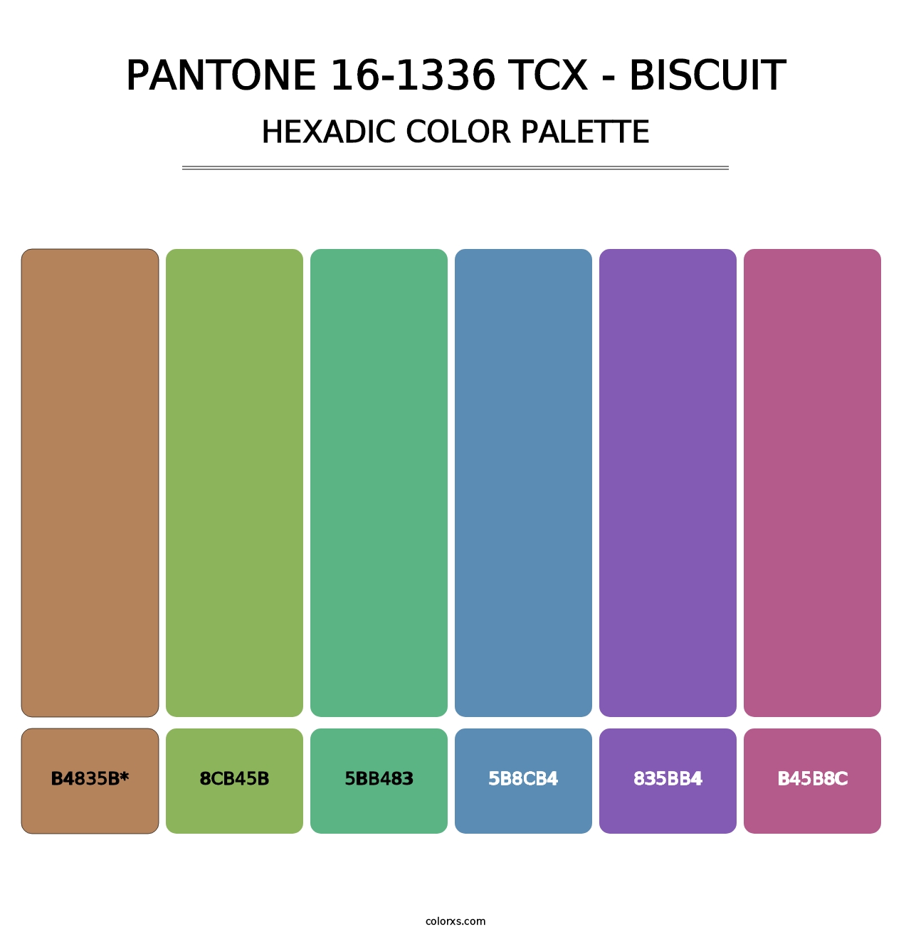 PANTONE 16-1336 TCX - Biscuit - Hexadic Color Palette