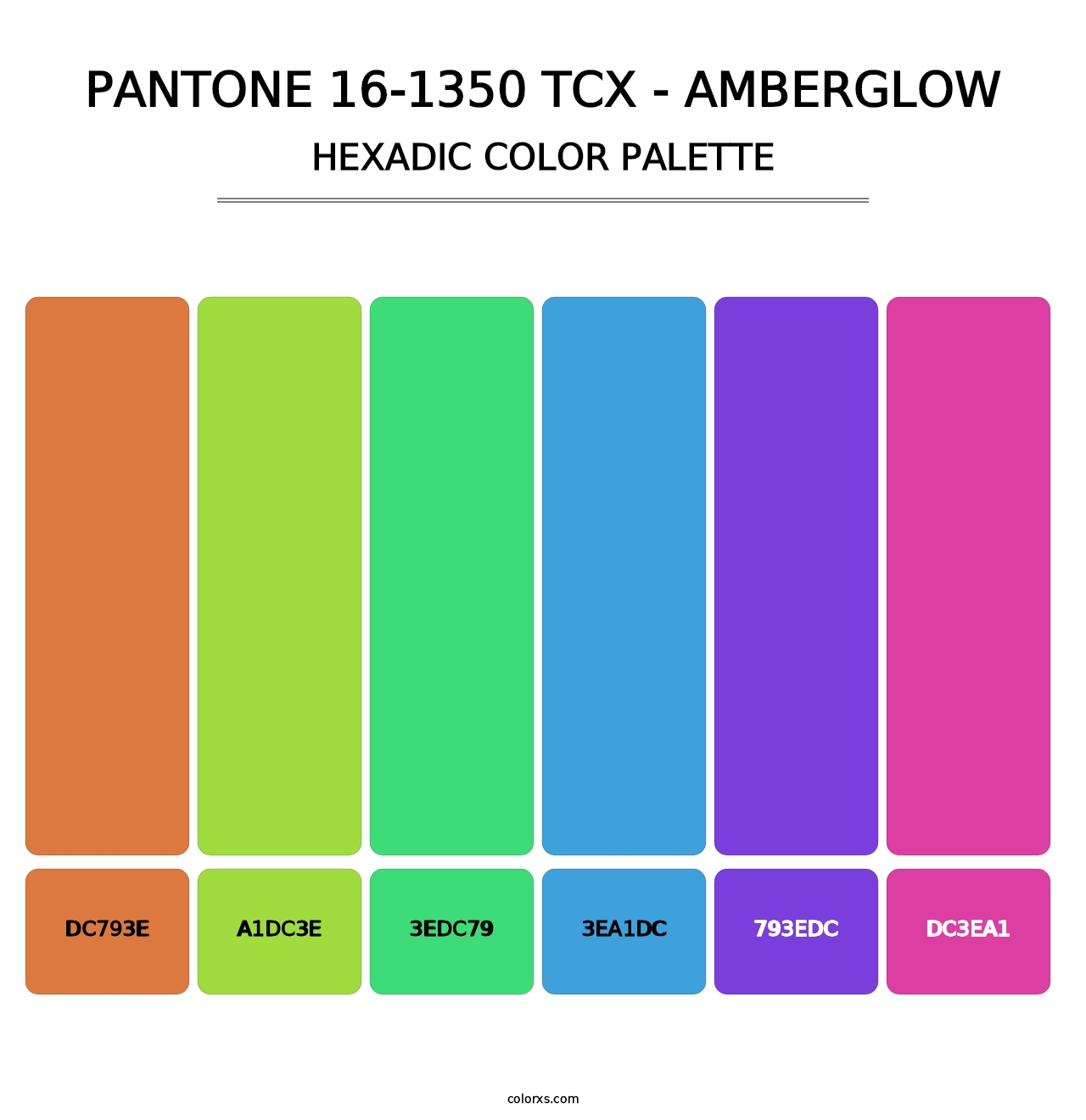 PANTONE 16-1350 TCX - Amberglow - Hexadic Color Palette