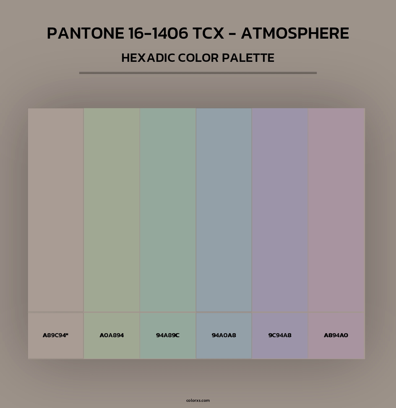 PANTONE 16-1406 TCX - Atmosphere - Hexadic Color Palette
