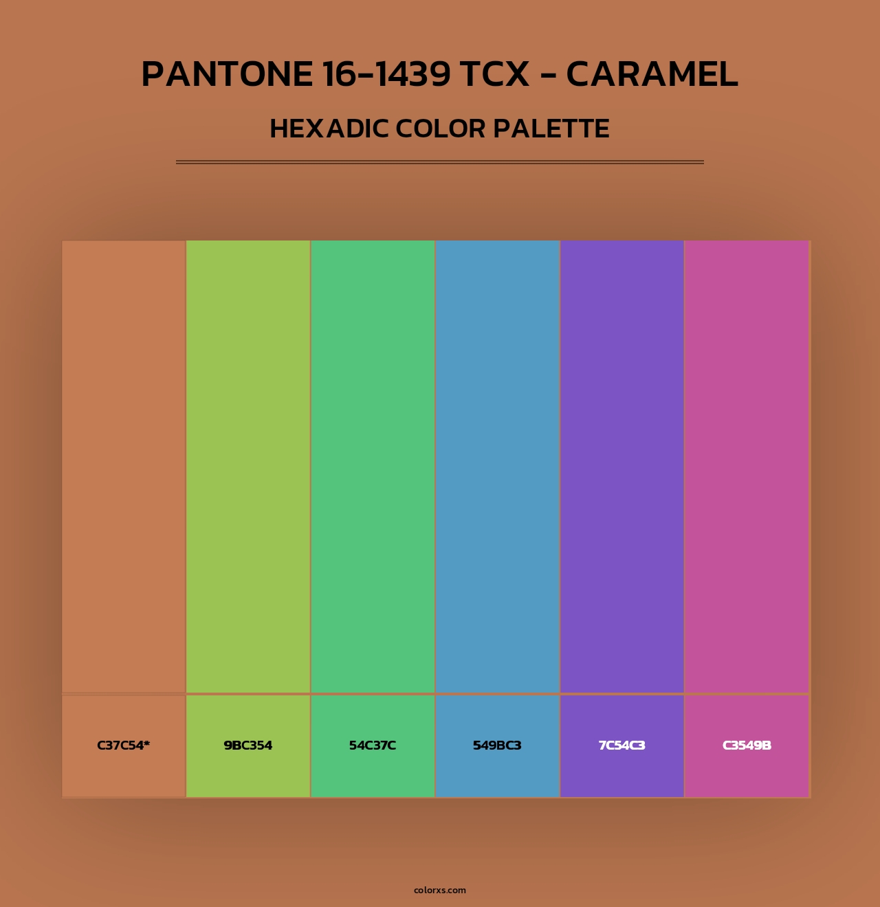 PANTONE 161439 TCX Caramel color palettes