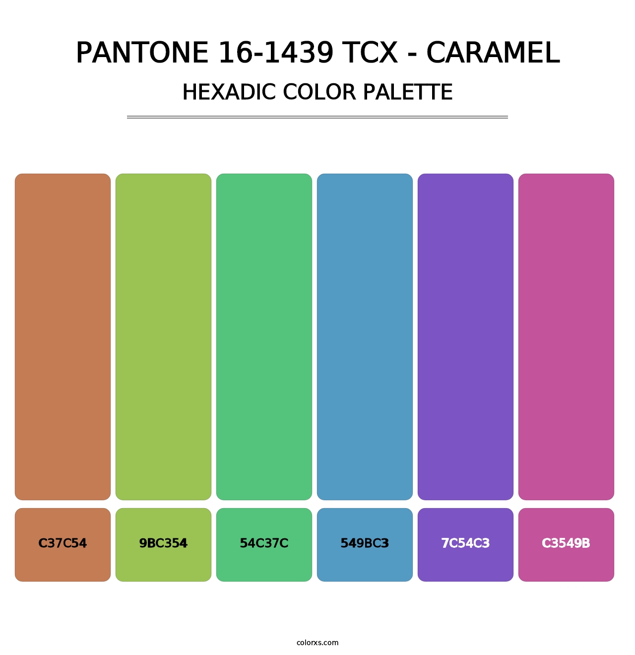 PANTONE 16-1439 TCX - Caramel - Hexadic Color Palette