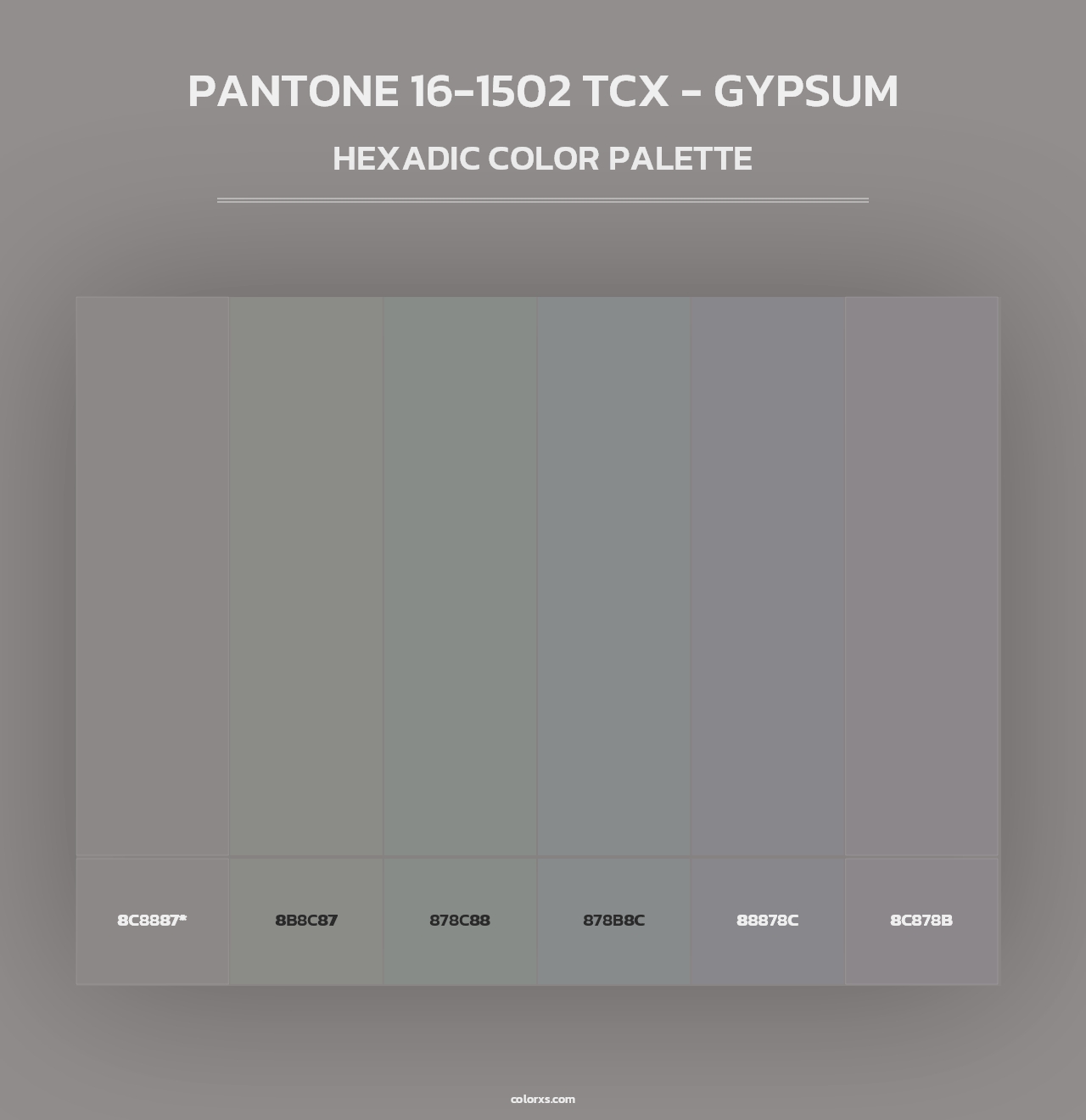 PANTONE 16-1502 TCX - Gypsum - Hexadic Color Palette