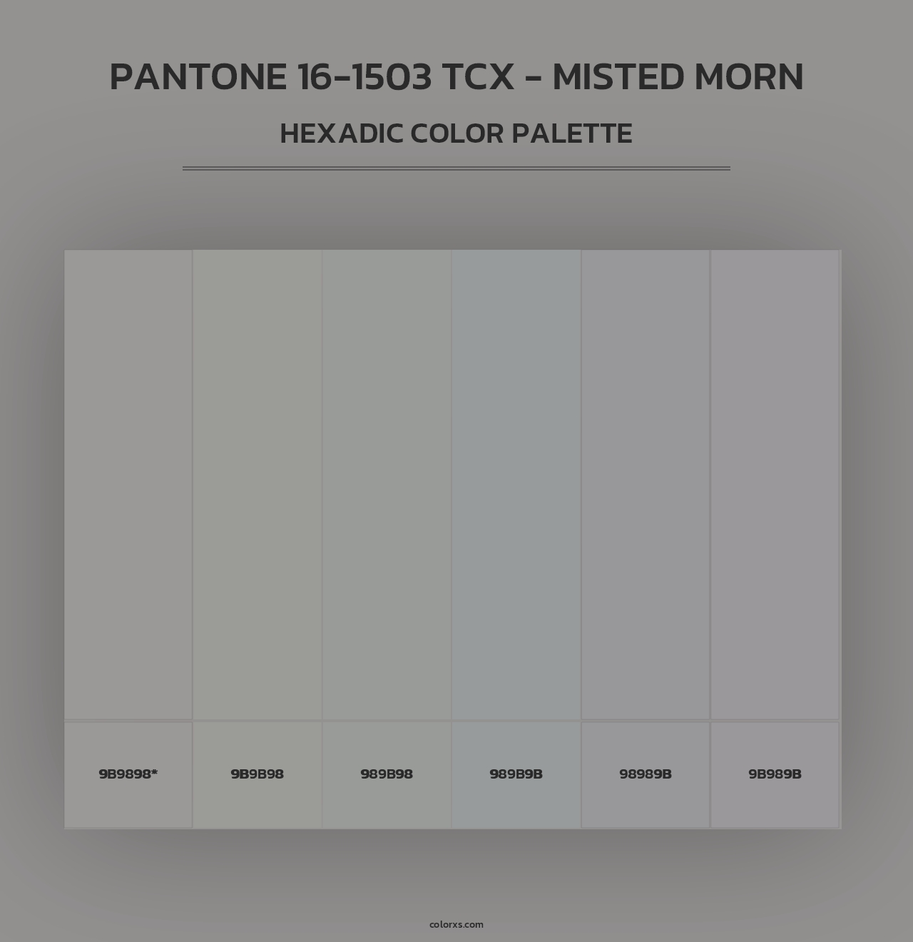 PANTONE 16-1503 TCX - Misted Morn - Hexadic Color Palette