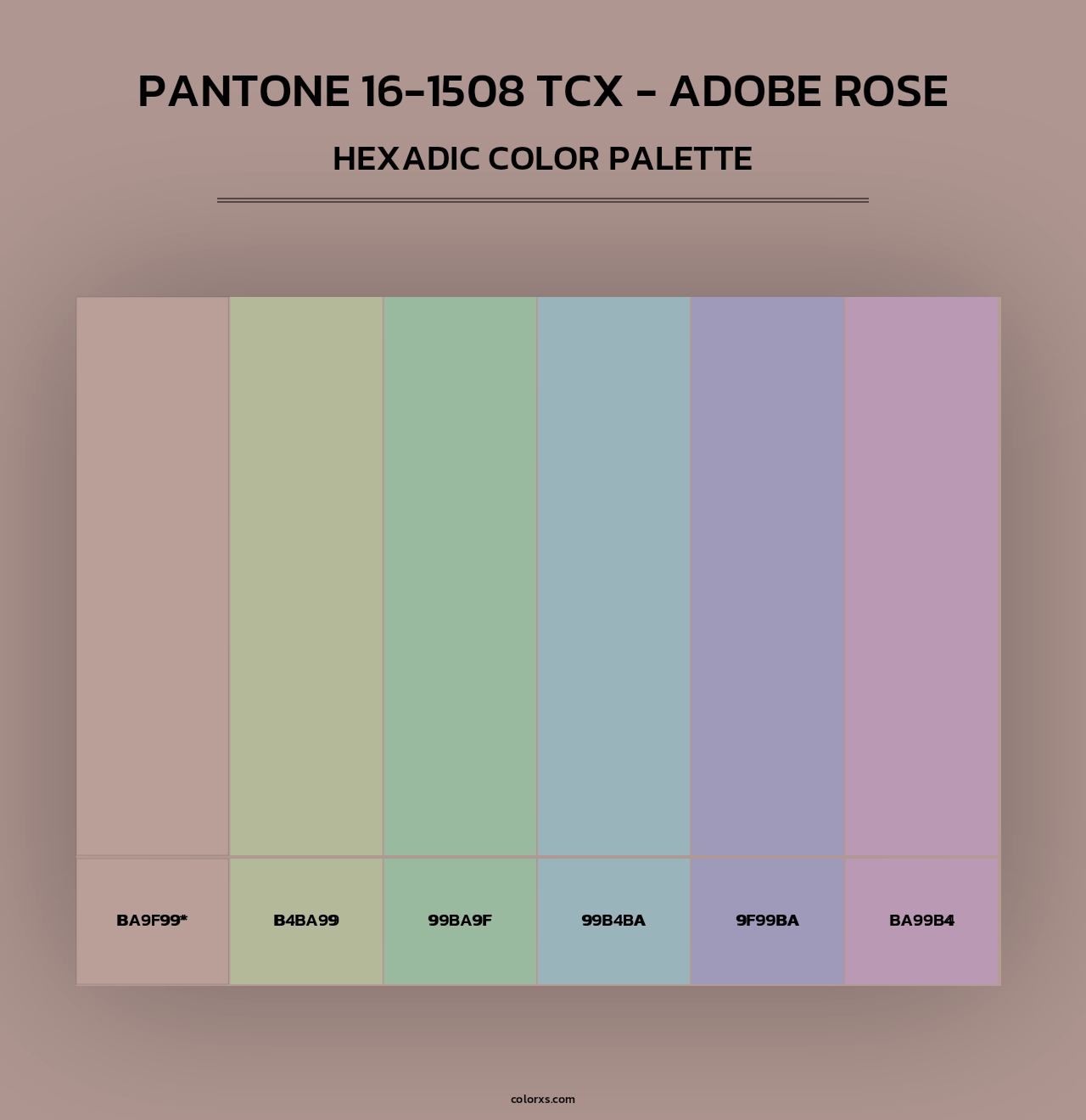 PANTONE 16-1508 TCX - Adobe Rose - Hexadic Color Palette