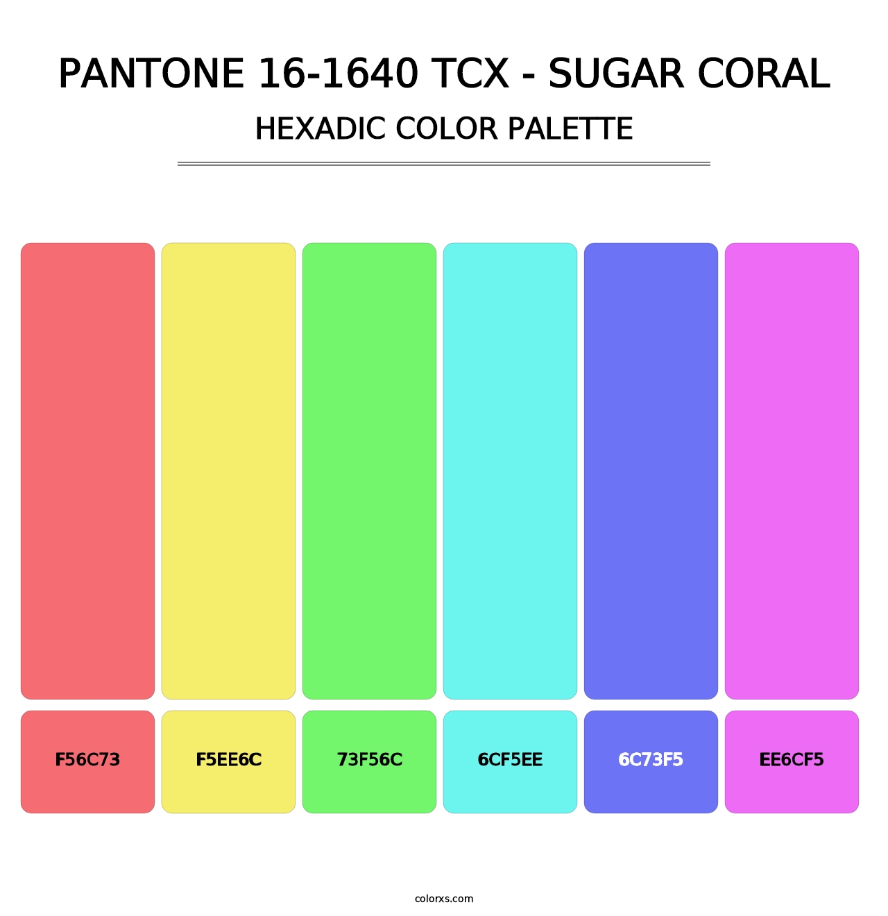 PANTONE 16-1640 TCX - Sugar Coral - Hexadic Color Palette