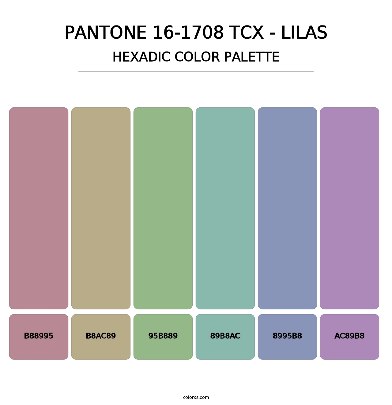 PANTONE 16-1708 TCX - Lilas - Hexadic Color Palette