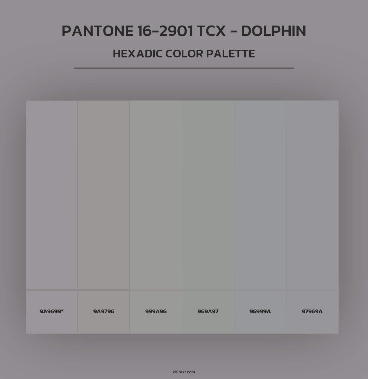 PANTONE 16-2901 TCX - Dolphin - Hexadic Color Palette