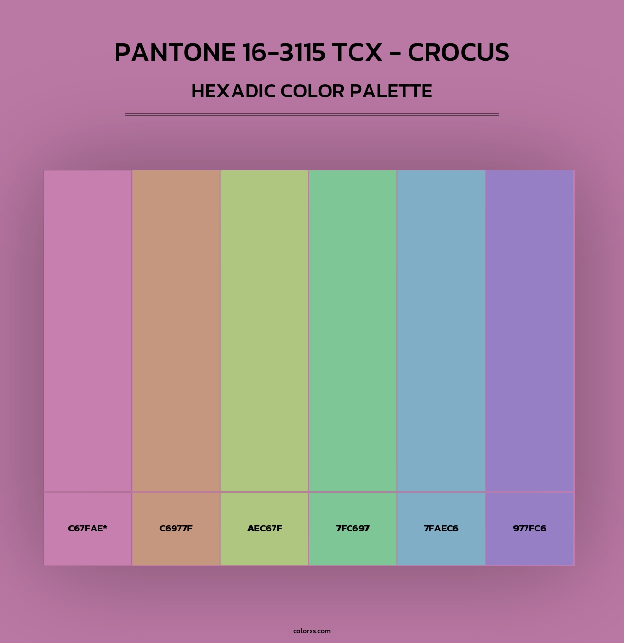 PANTONE 16-3115 TCX - Crocus - Hexadic Color Palette