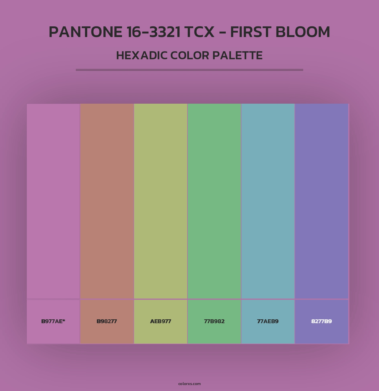 PANTONE 16-3321 TCX - First Bloom - Hexadic Color Palette