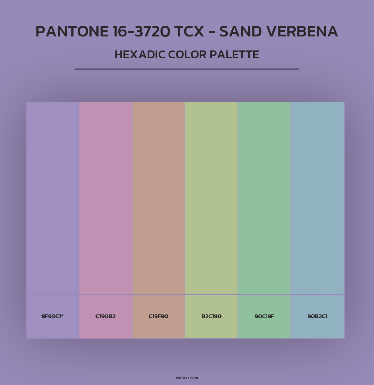 PANTONE 16-3720 TCX - Sand Verbena - Hexadic Color Palette