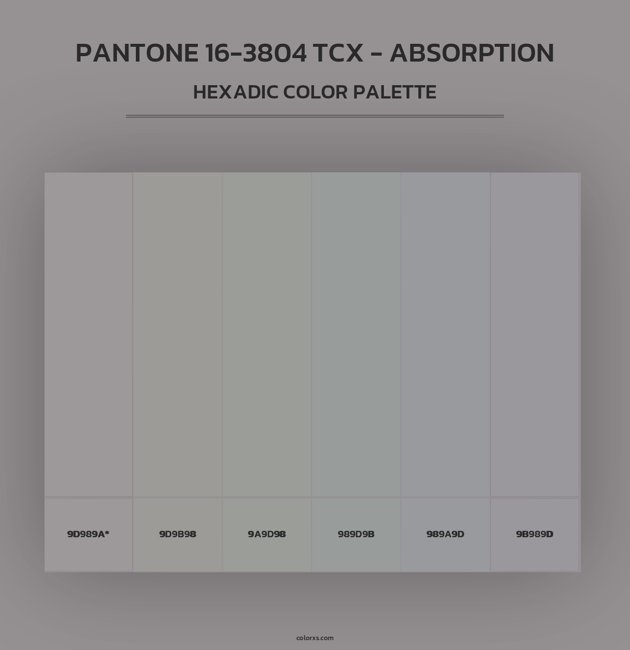 PANTONE 16-3804 TCX - Absorption - Hexadic Color Palette