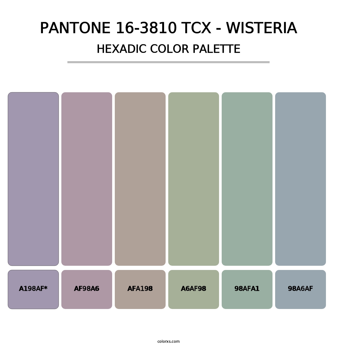 PANTONE 16-3810 TCX - Wisteria - Hexadic Color Palette