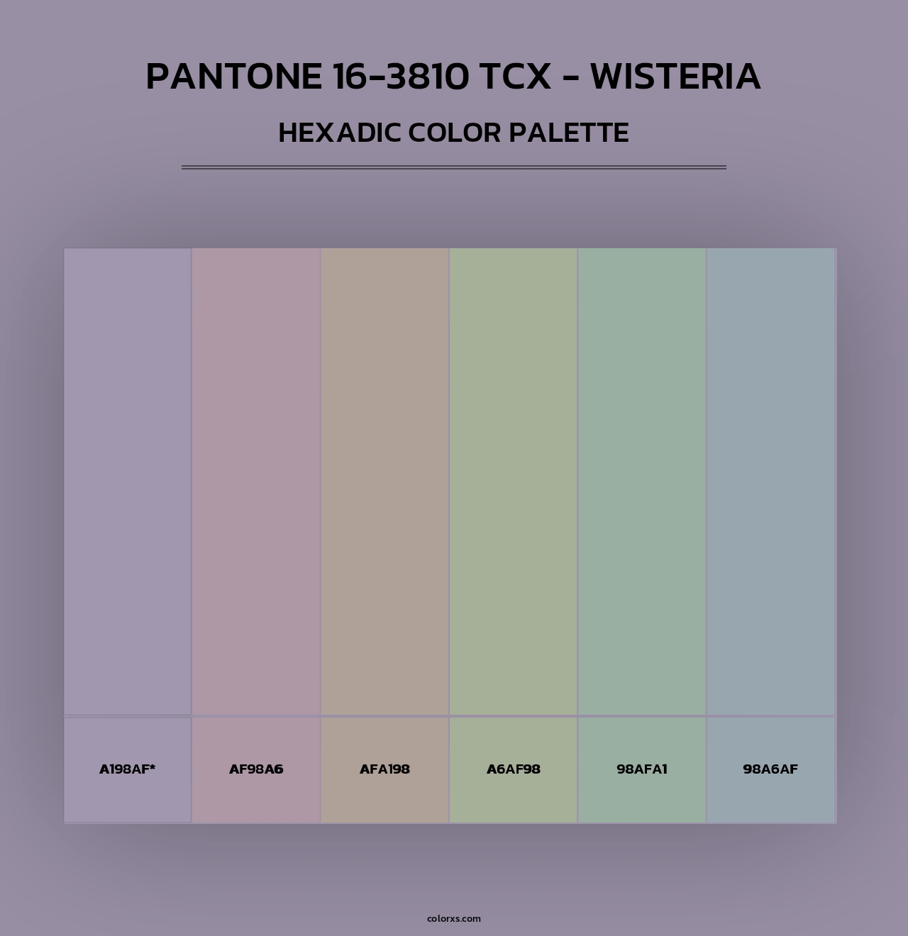 PANTONE 16-3810 TCX - Wisteria - Hexadic Color Palette