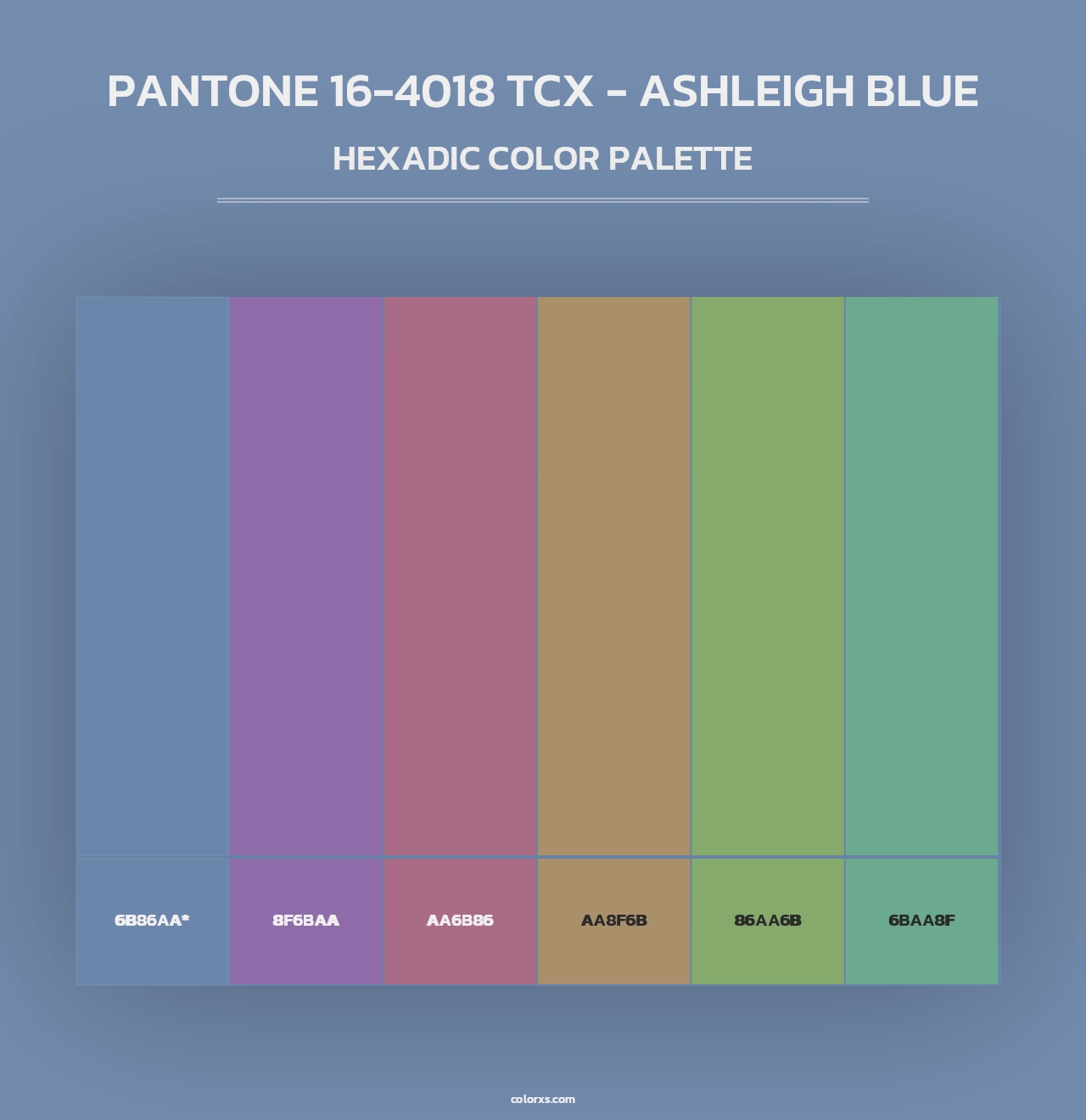 PANTONE 16-4018 TCX - Ashleigh Blue - Hexadic Color Palette