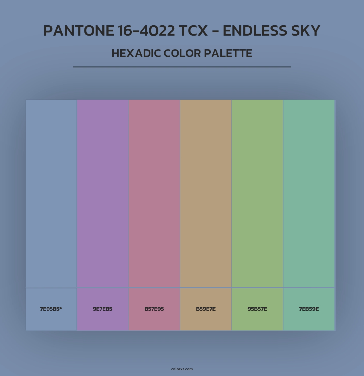 PANTONE 16-4022 TCX - Endless Sky - Hexadic Color Palette