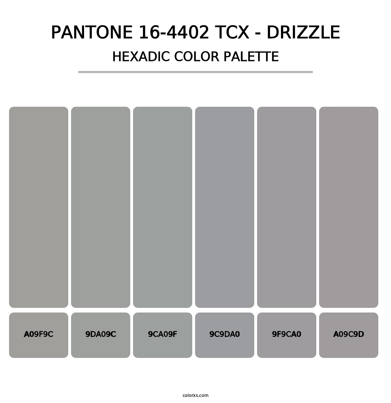 PANTONE 16-4402 TCX - Drizzle - Hexadic Color Palette