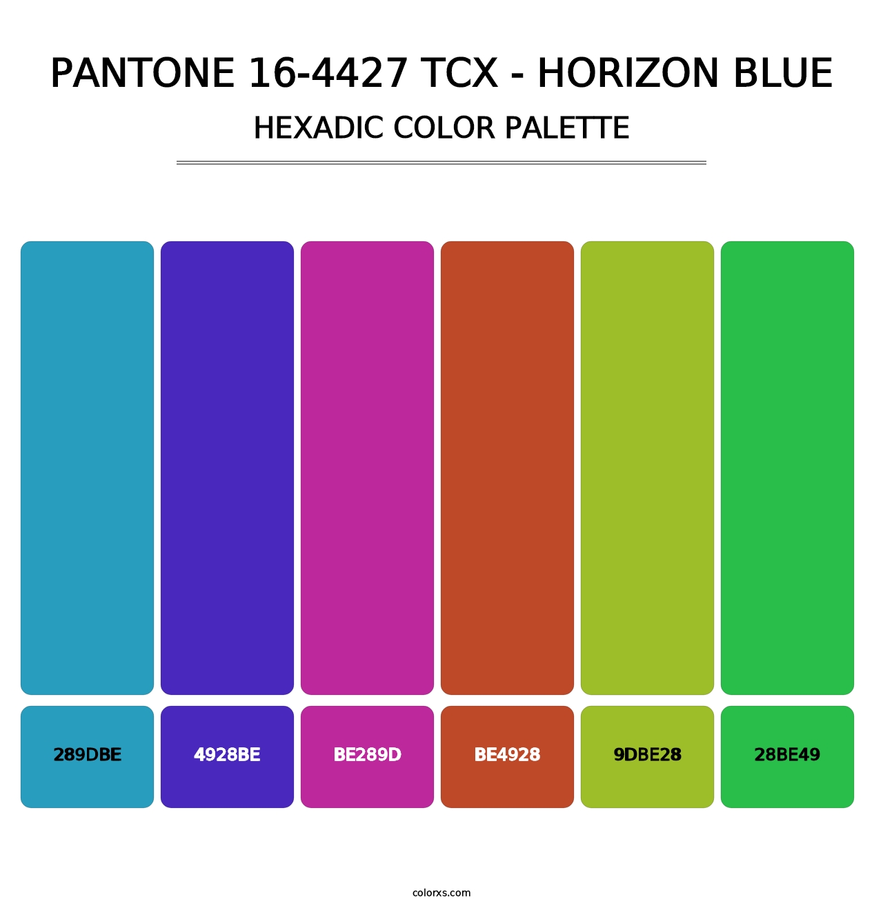 PANTONE 16-4427 TCX - Horizon Blue - Hexadic Color Palette