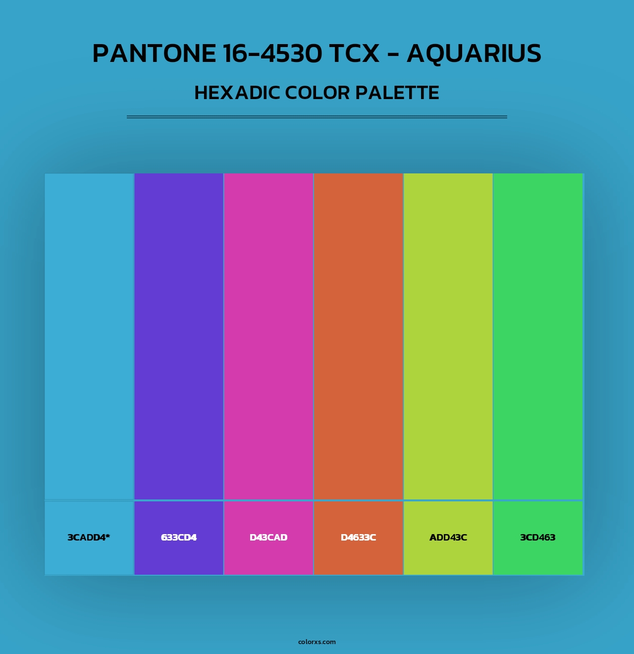PANTONE 16-4530 TCX - Aquarius - Hexadic Color Palette
