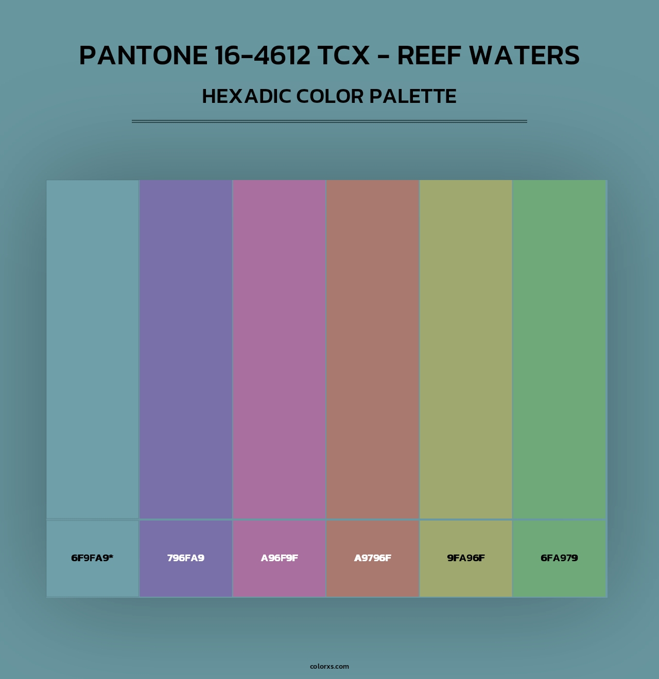 PANTONE 16-4612 TCX - Reef Waters - Hexadic Color Palette