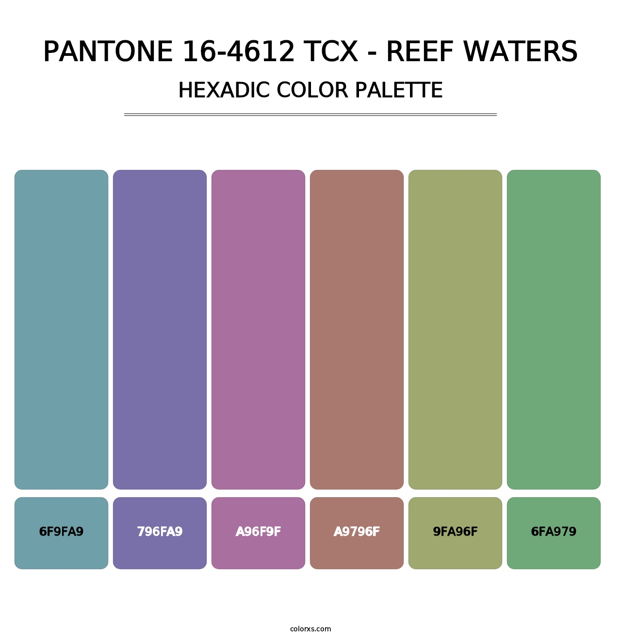 PANTONE 16-4612 TCX - Reef Waters - Hexadic Color Palette