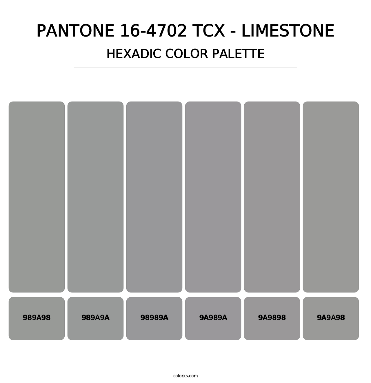PANTONE 16-4702 TCX - Limestone - Hexadic Color Palette