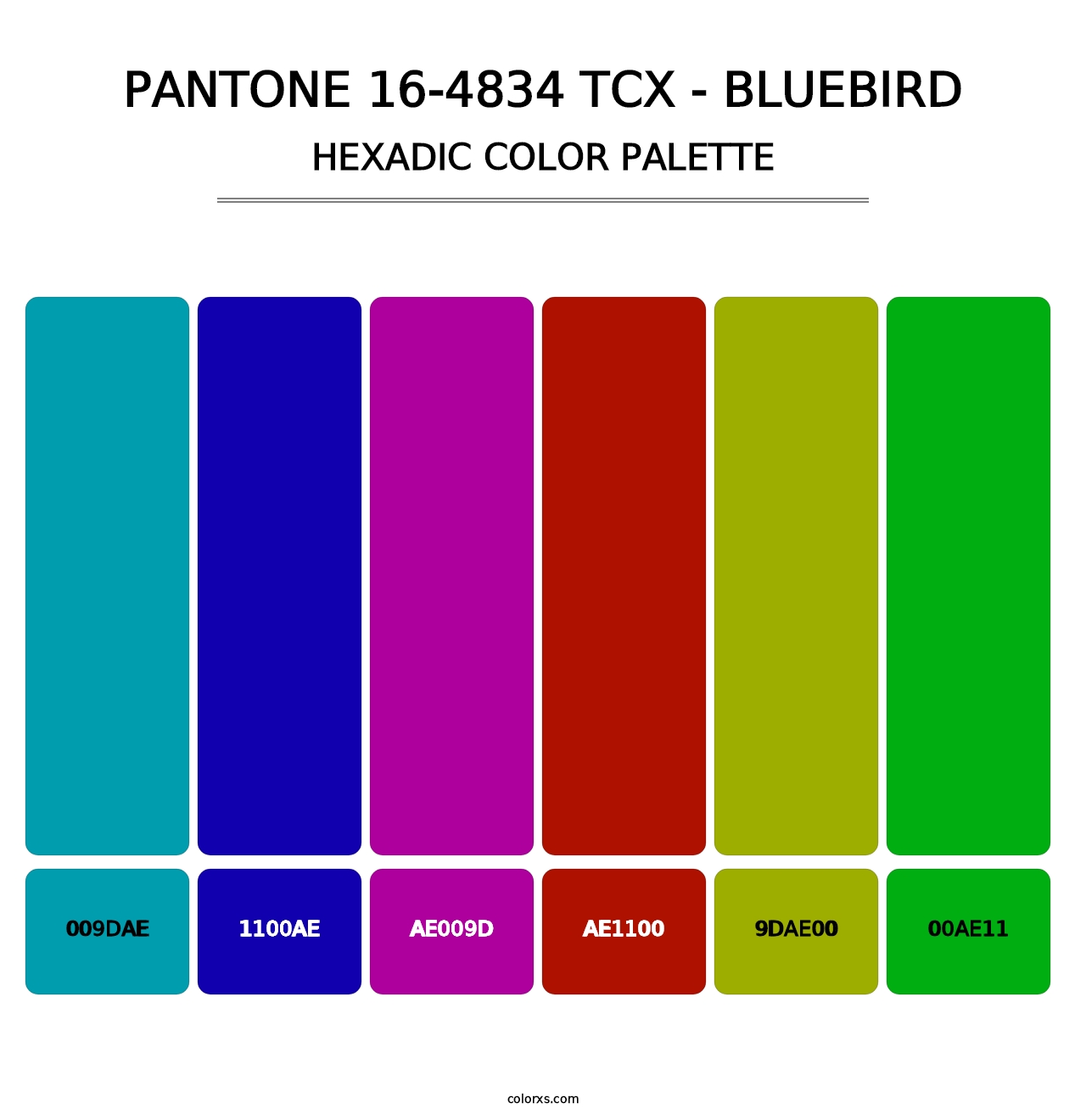 PANTONE 16-4834 TCX - Bluebird - Hexadic Color Palette