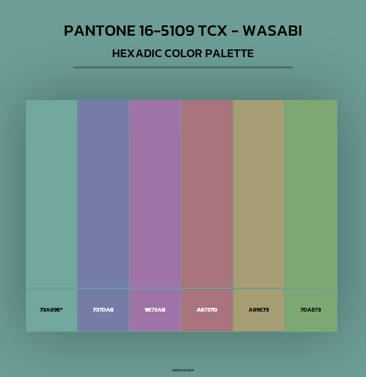 PANTONE 16-5109 TCX - Wasabi - Hexadic Color Palette