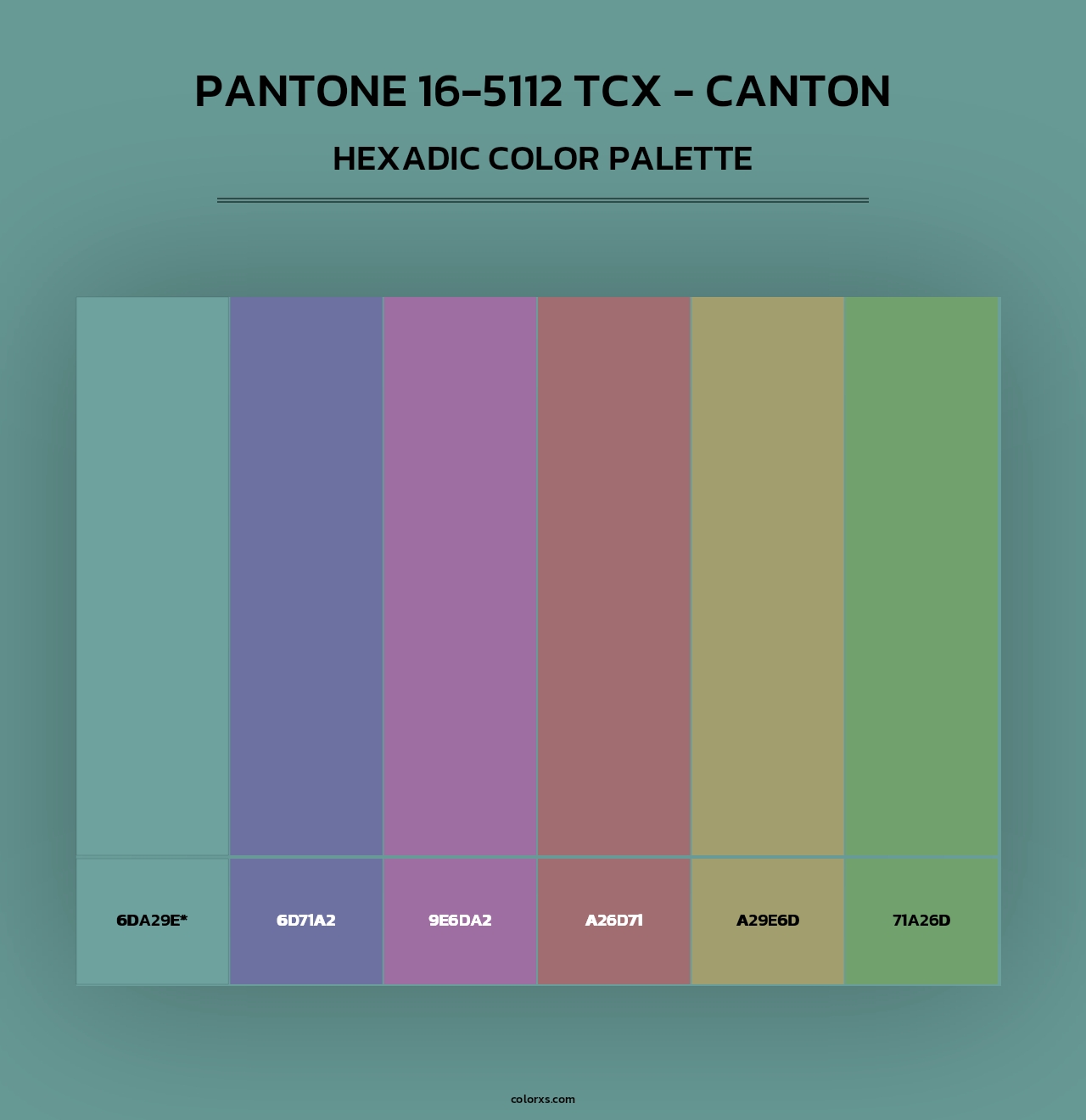 PANTONE 16-5112 TCX - Canton - Hexadic Color Palette