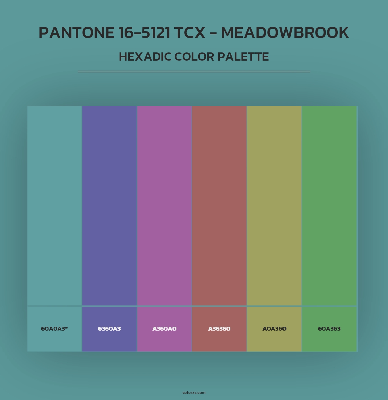 PANTONE 16-5121 TCX - Meadowbrook - Hexadic Color Palette