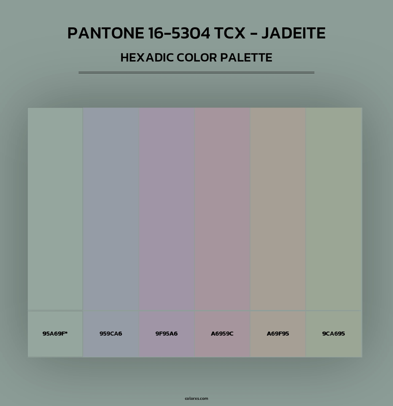 PANTONE 16-5304 TCX - Jadeite - Hexadic Color Palette