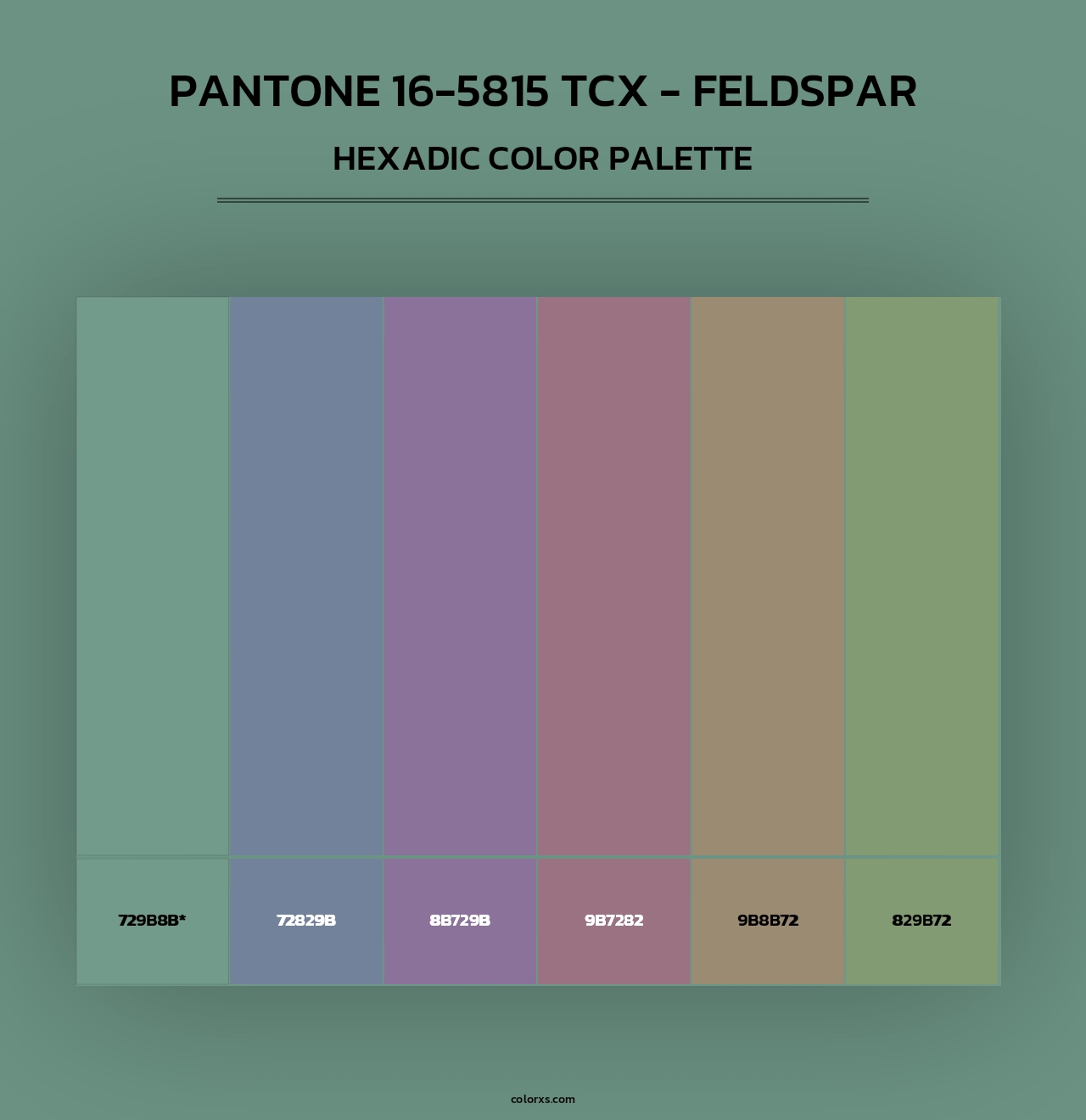 PANTONE 16-5815 TCX - Feldspar - Hexadic Color Palette