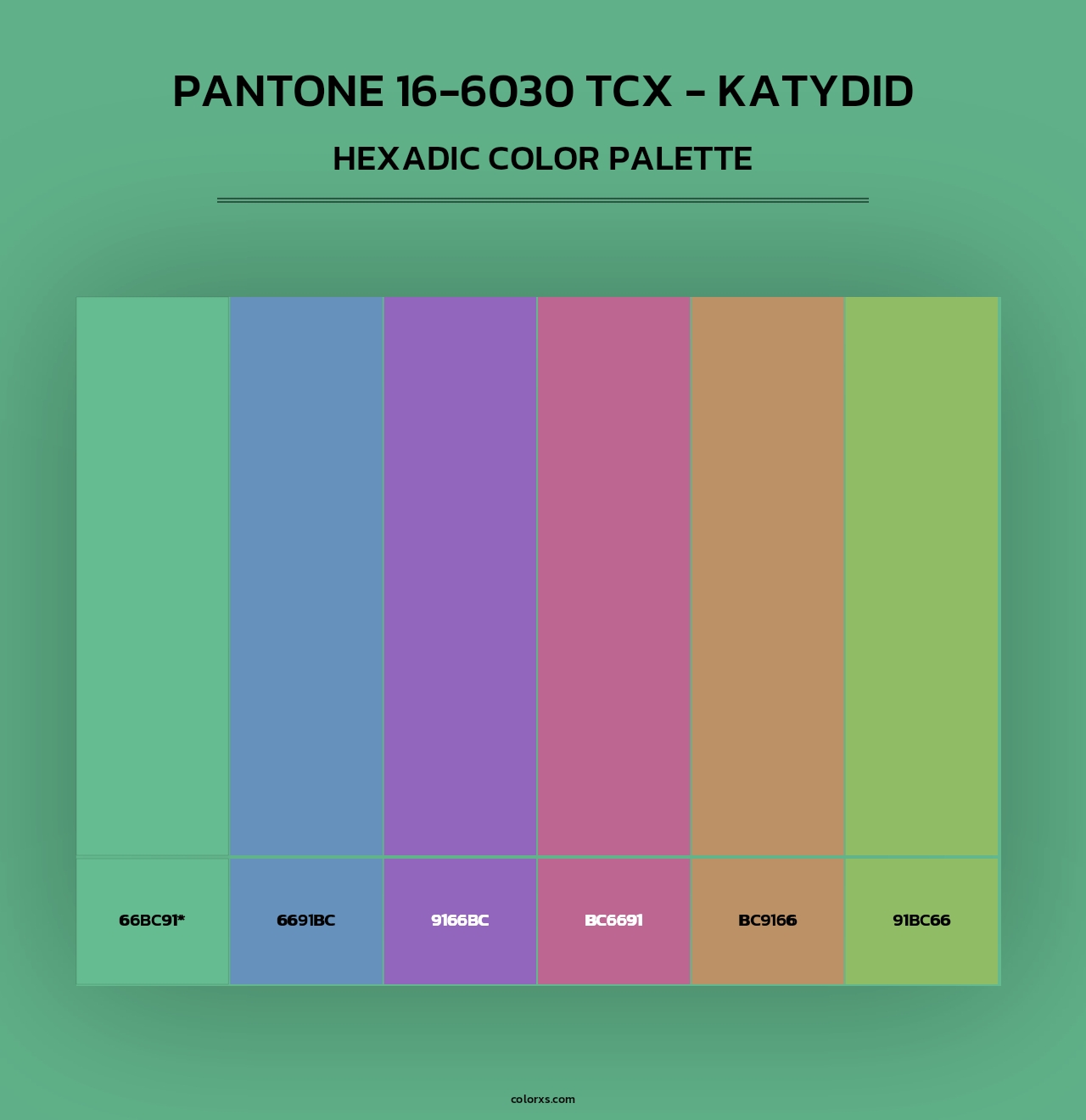 PANTONE 16-6030 TCX - Katydid - Hexadic Color Palette