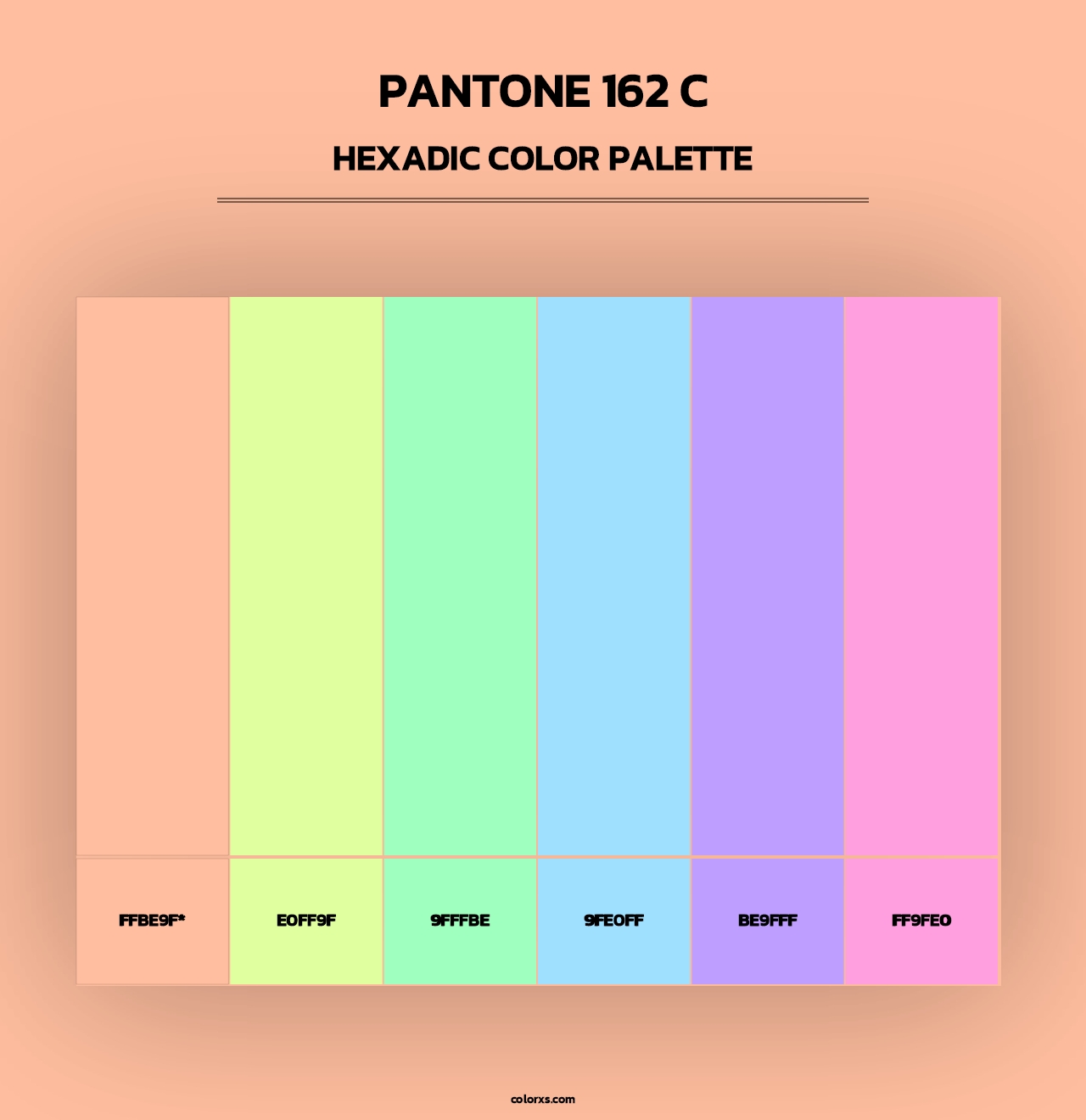 PANTONE 162 C - Hexadic Color Palette